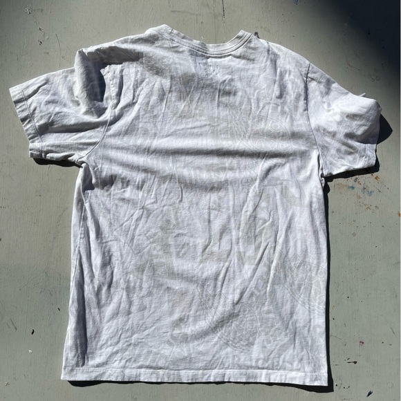 Women's Air Jordan T-Shirt White Jumpman Logo L Cotton All-Over Street NBA Icon - Picture 8 of 14